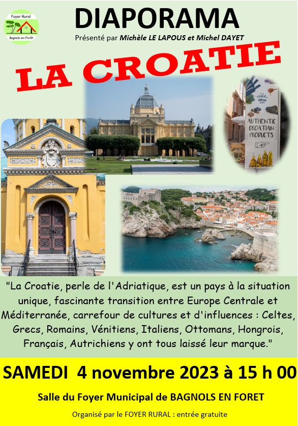 Diaporama CROATIE 4 novembre 2023