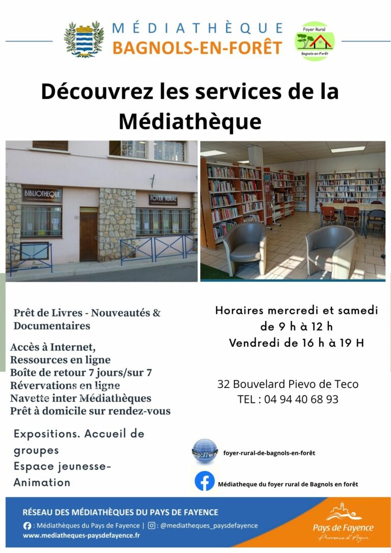 Découvrez les services de la médiathèque