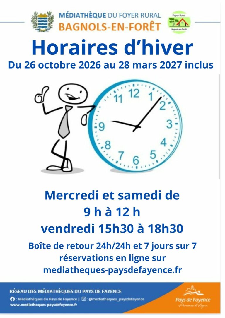 Découvrez les services de la médiathèque et les nouveaux horaires d&rsquo;hiver